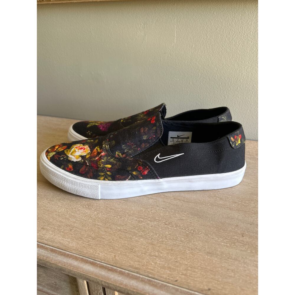 Nike Women’s Slip-Ons with Vibrant Floral Print - Size 10